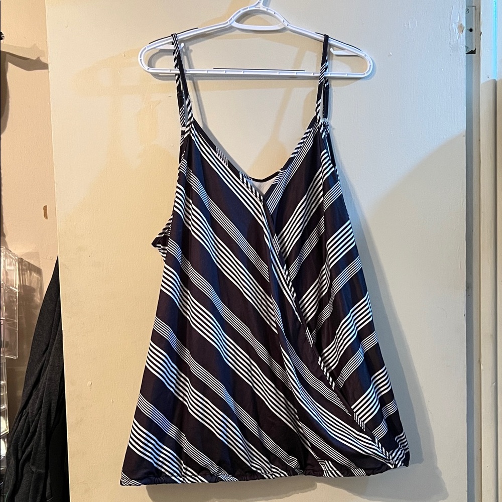 Striped Black and White Women's Top